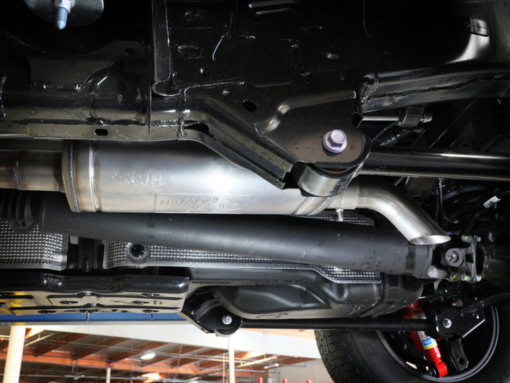 aFe 2024 Toyota Tacoma L4-2.4L ROCK BASHER 2.5in 409 Stainless Steel Cat-Back Exhaust System - Bull Strap