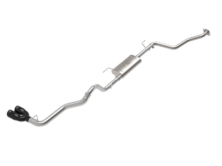 aFe 2024 Toyota Tacoma L4 2.4L Vulcan Series 2.5-3in 304 SS Steel Cat-Back Exhaust w/Black Tips - Bull Strap