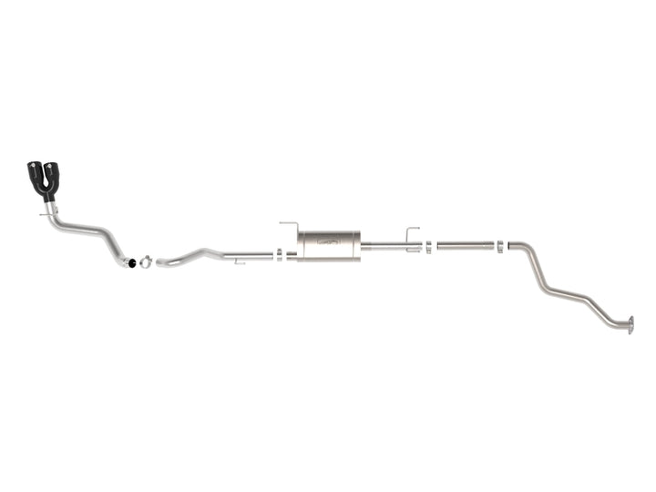 aFe 2024 Toyota Tacoma L4 2.4L Vulcan Series 2.5-3in 304 SS Steel Cat-Back Exhaust w/Black Tips - Bull Strap