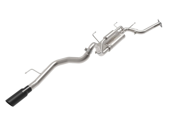 aFe 2025 Toyota 4-Runner 2.5in to 3in SS-304 Cat-Back Exhaust w/ Black Tip - Bull Strap