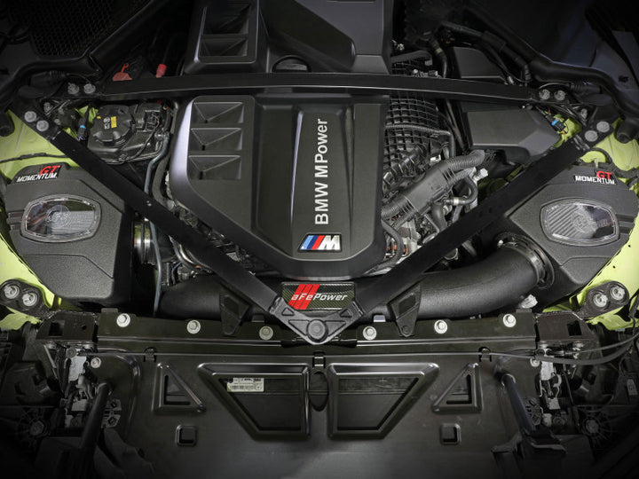 aFe 21-22 BMW M3/M4 (G80/82/83) L6-3.0L (tt) Momentum GT Cold Air Intake System w/ Pro DRY S Filter - Bull Strap