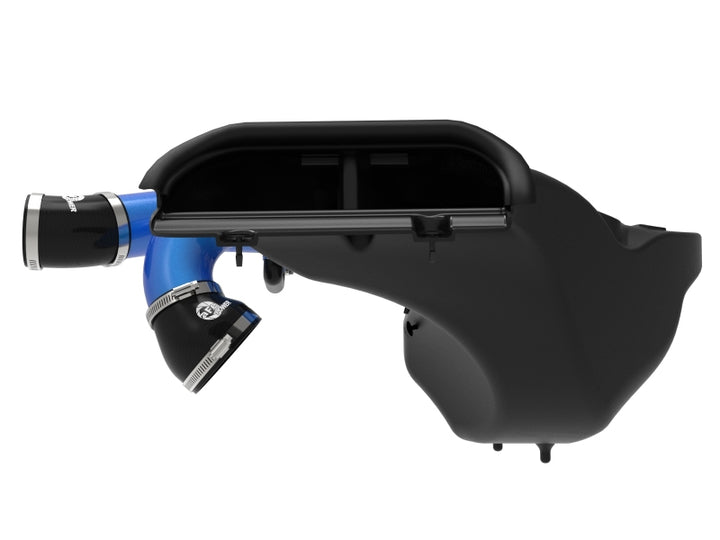 aFe 21-22 Ford F-150 Raptor V6-3.5L(tt) Momentum XP Cold Air Intake System Blue w/ Pro Dry S Filter - Bull Strap