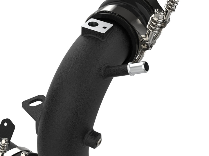 aFe 21-23 Ford Bronco V6-2.7Ltt BladeRunner Alum Hot & Cold Charge Pipe Kit - Black - Bull Strap