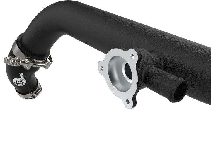 aFe 21-23 Ford Bronco V6-2.7Ltt BladeRunner Alum Hot & Cold Charge Pipe Kit - Black - Bull Strap