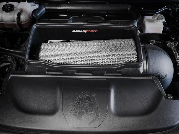 aFe 21-23 RAM 1500 TRX V8-6.2L SC Magnum FORCE Stage2 Cold Air Intake System w/Pro DRY S - Bull Strap