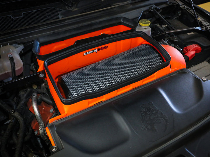 aFe 21-23 RAM 1500 TRX V8-6.2L SC Magnum FORCE Stage2 Orange Edition Cold Air Intake System w/Pro 5R - Bull Strap