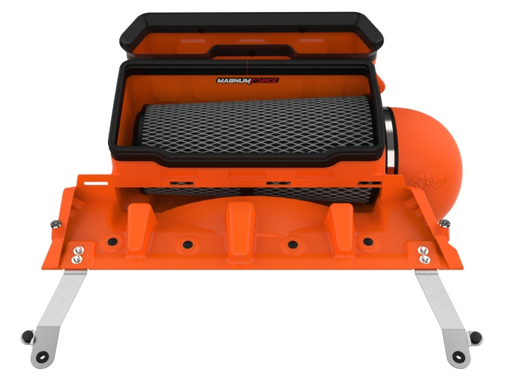 aFe 21-23 RAM 1500 TRX V8-6.2L SC Magnum FORCE Stage2 Orange Edition Cold Air Intake System w/Pro 5R - Bull Strap