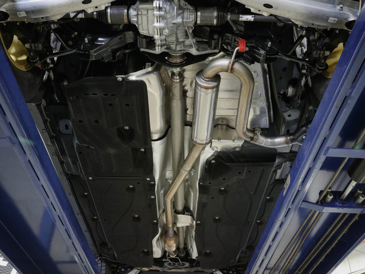 aFe 22-23 Ford Maverick EcoBoost L4 2.0L(t) Rebel Series 2-1/2in 304 SS Cat-Back w/ Polished Tip - Bull Strap