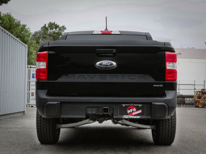 aFe 22-23 Ford Maverick EcoBoost L4 2.0L(t) Rebel Series 2-1/2in 304 SS Cat-Back w/ Polished Tip - Bull Strap