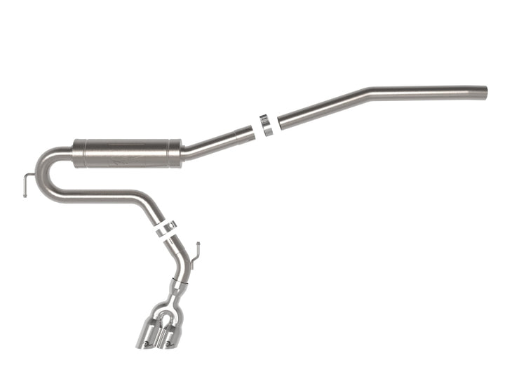 aFe 22-23 Ford Maverick EcoBoost L4 2.0L(t) Rebel Series 2-1/2in 304 SS Cat-Back w/ Polished Tip - Bull Strap