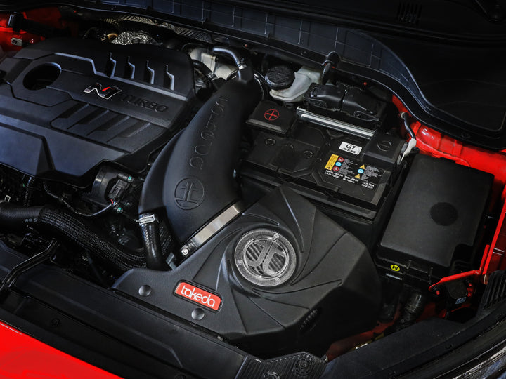 aFe 22-23 Hyundai Kona N L4 2.0L(t) Takeda Momentum Cold Air Intake System w/ Pro DRY S Filter - Bull Strap