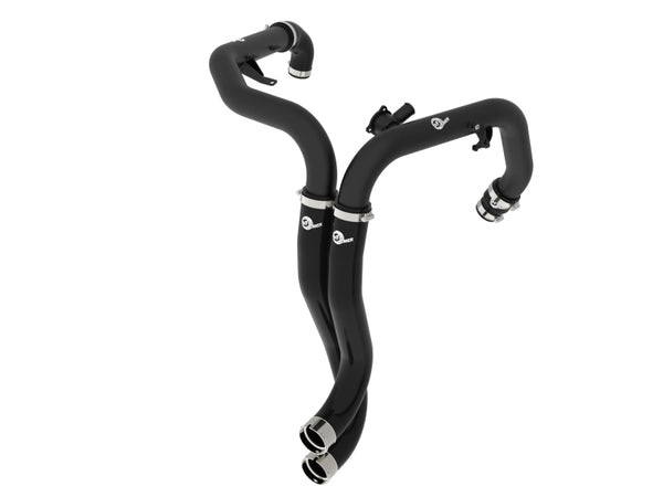 aFe 22-24 Ford Bronco Raptor BladeRunner 2-1/4in Aluminum Hot Charge Pipe Black - Bull Strap