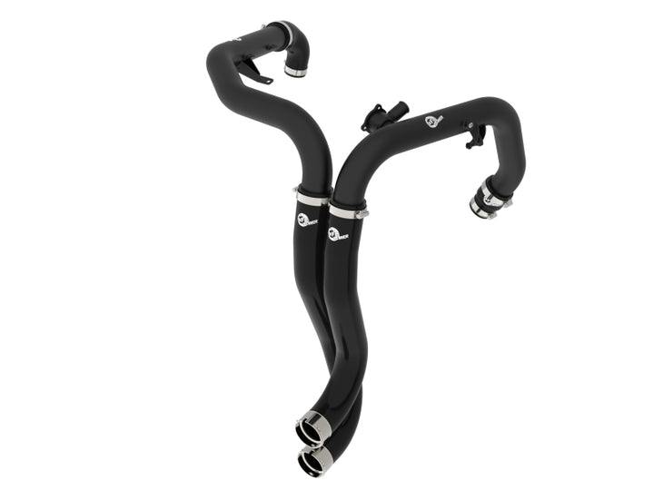 aFe 22-24 Ford Bronco Raptor BladeRunner 2-1/4in Aluminum Hot Charge Pipe Black - Bull Strap