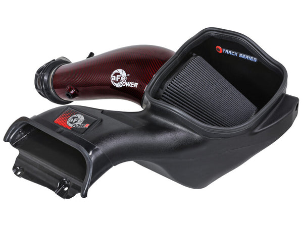 aFe 23-24 Ford F150 Raptor R Supercharged Red Carbon Track Series Air Intake w/ P5R Filter (MOQ 24) - Bull Strap