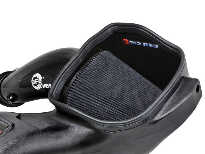 aFe 23-24 Ford F150 Raptor R V8 5.2L Supercharged Track Series Air Intake w/ Black PDS Filter - Bull Strap