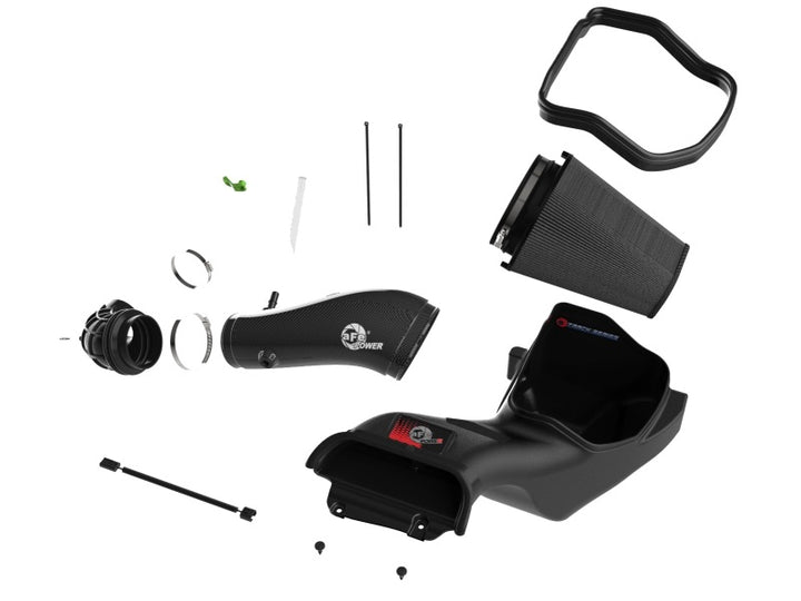 aFe 23-24 Ford F150 Raptor R V8 5.2L Supercharged Track Series Air Intake w/ Black PDS Filter - Bull Strap