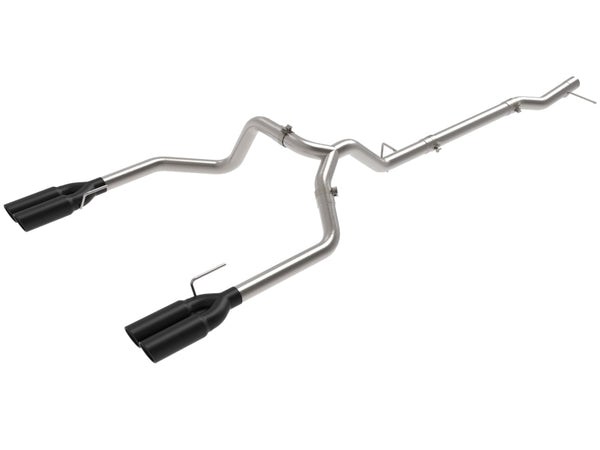 aFe 23-24 GM Trucks L6-3.0L (td) LZ0 Vulcan Series 3in 304 SS DPF-Back Exhaust System w/ Black Tip - Bull Strap