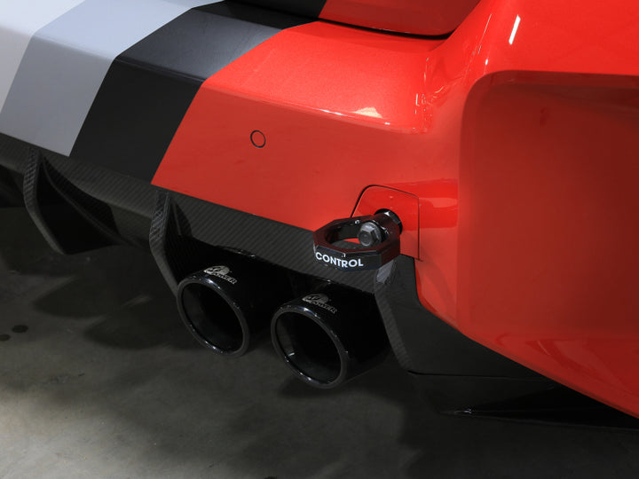 aFe 23-25 BMW M2 (G87) CONTROL Front / Rear Tow Hook - Black - Bull Strap