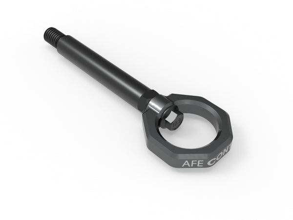 aFe 23-25 BMW M2 (G87) CONTROL Front / Rear Tow Hook - Gray - Bull Strap