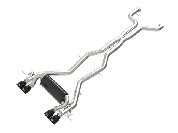 aFe 23-25 BMW M2 L6-3.0L (G87) MACH Force-Xp Cat-Back Exhaust w/ Black Tip - Bull Strap