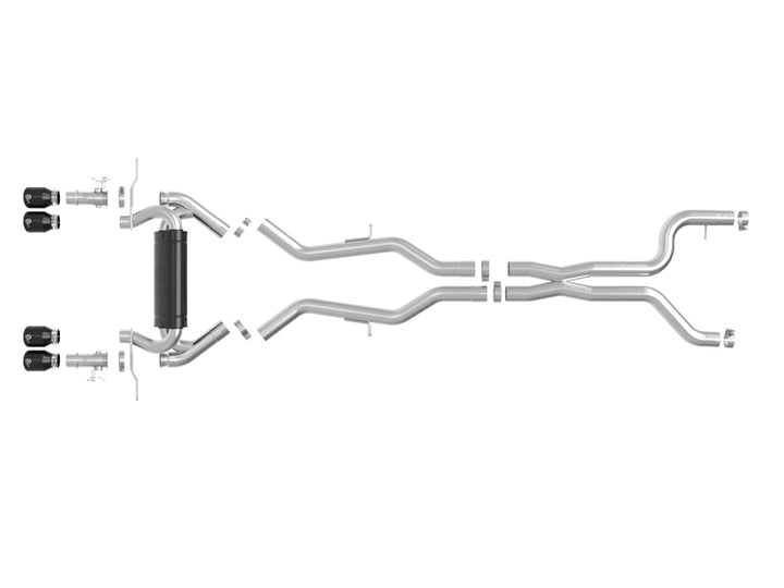 aFe 23-25 BMW M2 L6-3.0L (G87) MACH Force-Xp Cat-Back Exhaust w/ Black Tip - Bull Strap