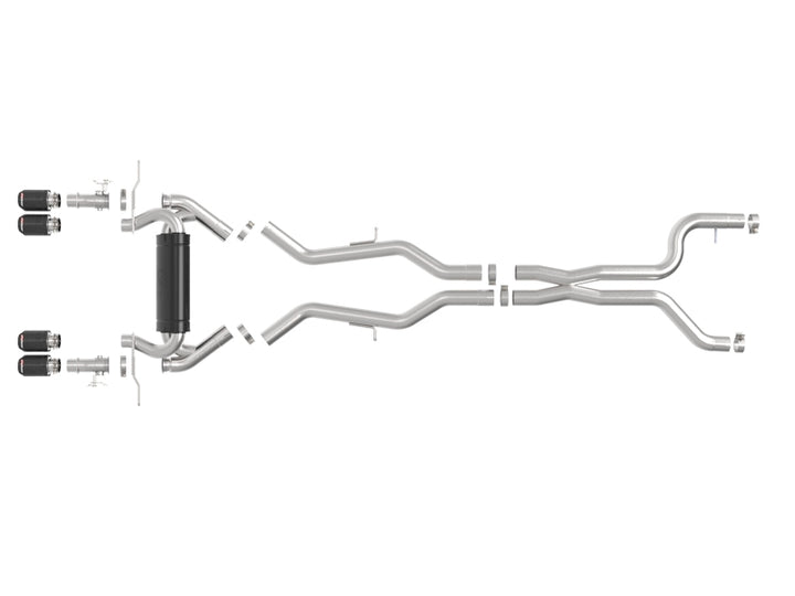 aFe 23-25 BMW M2 L6-3.0L (G87) MACH Force-Xp Cat-Back Exhaust w/ Carbon Fiber Tip - Bull Strap