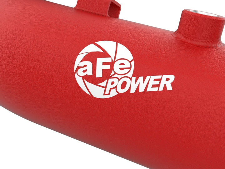 aFe 23-25 Ford F250/F350 Super Duty V8-6.7L BladeRunner Aluminum Hot & Cold Charge Pipe Kit - Red - Bull Strap