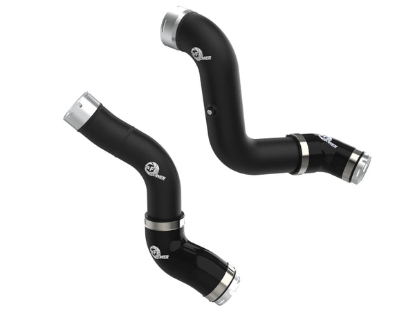 aFe 23-25 GM Colorado/Canyon L4-2.7L BladeRunner Aluminum Hot and Cold Charge Pipe Kit - Black - Bull Strap