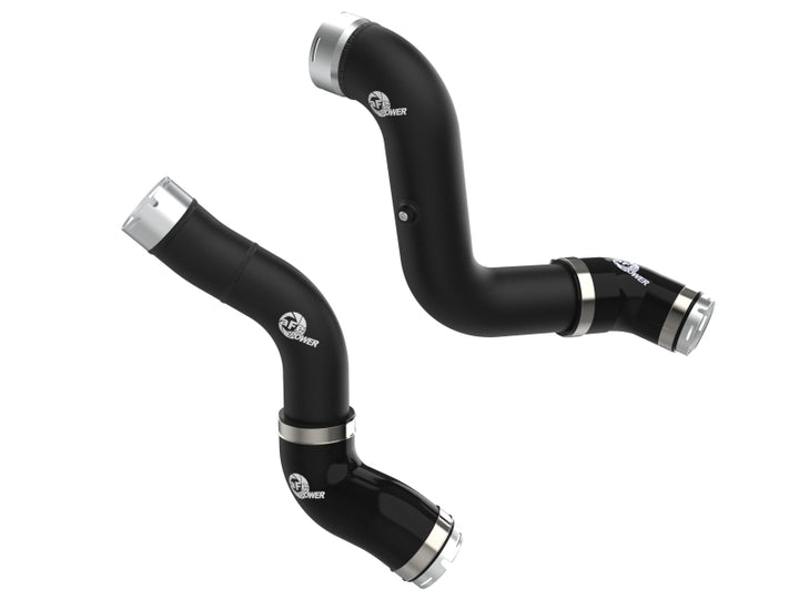 aFe 23-25 GM Colorado/Canyon L4-2.7L BladeRunner Aluminum Hot and Cold Charge Pipe Kit - Black - Bull Strap