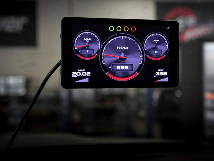 aFe AGD Advanced Gauge Display Digital 5.5in Monitor 08-18 Dodge/RAM/Ford/GM Diesel Trucks - Bull Strap