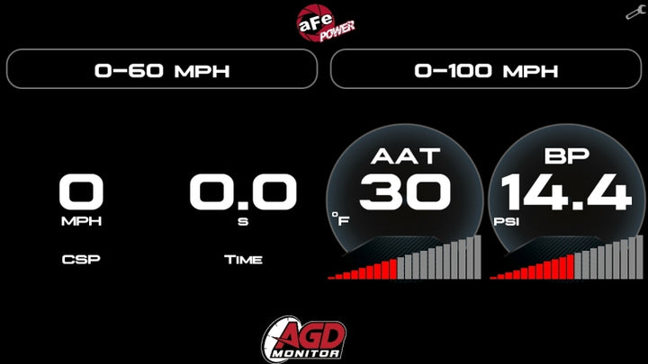 aFe AGD Advanced Gauge Display Digital 5.5in Monitor 08-18 Dodge/RAM/Ford/GM Diesel Trucks - Bull Strap