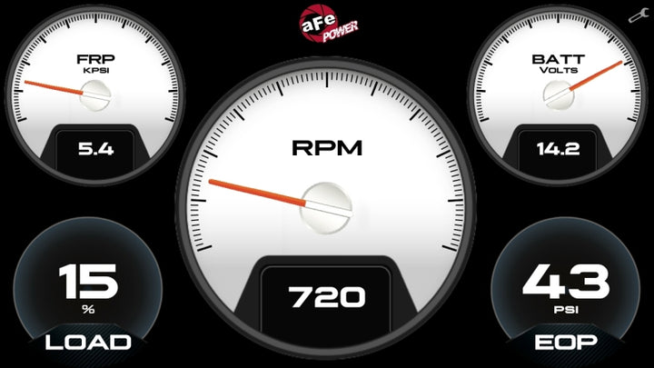 aFe AGD Advanced Gauge Display Digital 5.5in Monitor 08-18 Dodge/RAM/Ford/GM Diesel Trucks - Bull Strap