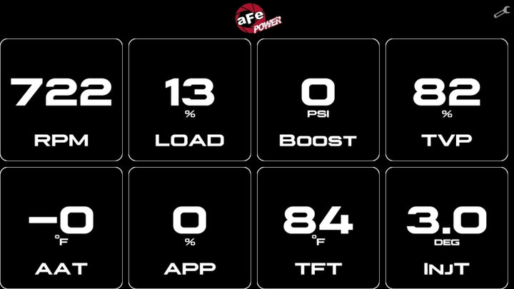 aFe AGD Advanced Gauge Display Digital 5.5in Monitor 08-18 Dodge/RAM/Ford/GM Diesel Trucks - Bull Strap