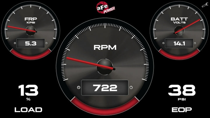 aFe AGD Advanced Gauge Display Digital 5.5in Monitor 08-18 Dodge/RAM/Ford/GM Diesel Trucks - Bull Strap