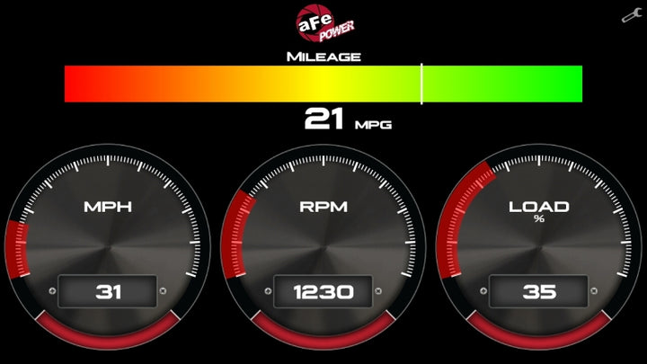 aFe AGD Advanced Gauge Display Digital 5.5in Monitor 08-18 Dodge/RAM/Ford/GM Diesel Trucks - Bull Strap