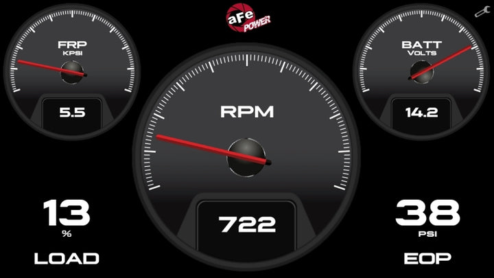 aFe AGD Advanced Gauge Display Digital 5.5in Monitor 08-18 Dodge/RAM/Ford/GM Diesel Trucks - Bull Strap