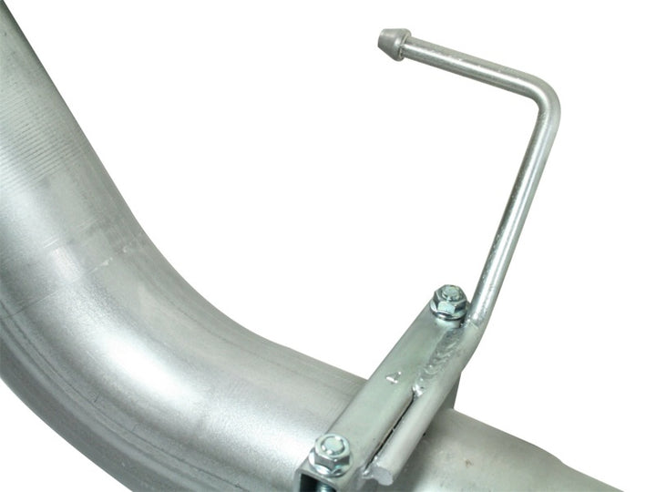 aFe Atlas Exhaust 4in Aluminized Cat-Back w/ 304 SS Black Tip 11-13 Ford F-150 EcoBoost V6 3.5L (tt) - Bull Strap