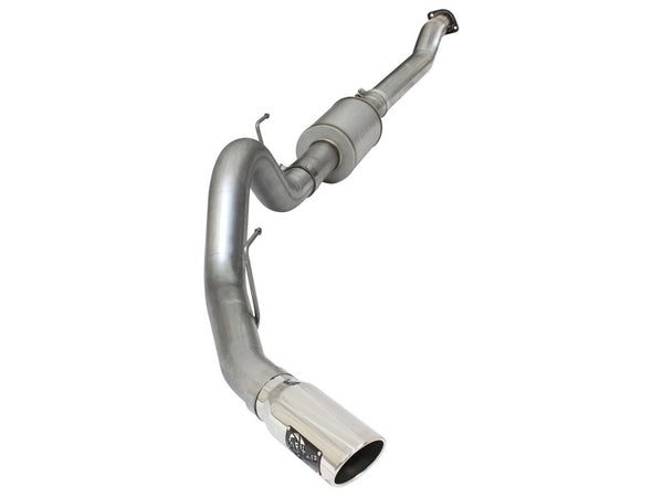 aFe Atlas Exhausts 4in Cat-Back Aluminized Steel Exhaust 2015 Ford F-150 V6 3.5L (tt) Polished Tip - Bull Strap