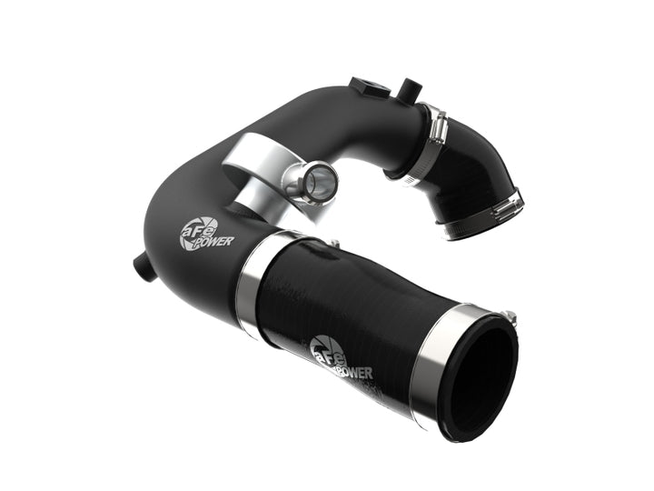 aFe BladeRunner 2 1/2in Intercooler Hot Side Charge Pipe 18-21 Jeep Wrangler JL L4-2.0L (t) - Black - Bull Strap