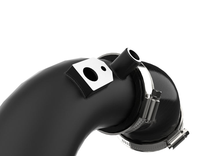 aFe BladeRunner 2 1/2in Intercooler Hot Side Charge Pipe 18-21 Jeep Wrangler JL L4-2.0L (t) - Black - Bull Strap
