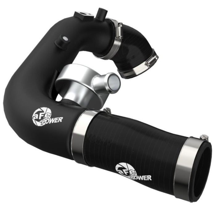 aFe BladeRunner 2 1/2in Intercooler Hot Side Charge Pipe 18-21 Jeep Wrangler JL L4-2.0L (t) - Black - Bull Strap