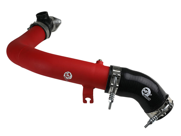aFe BladeRunner 2.5in Aluminum Hot Side Charge Pipe 15-20 Subaru WRX 2.0T - Red - Bull Strap