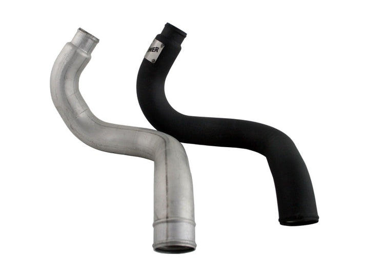 aFe BladeRunner 3in Black Intercooler Hot Cold Side Tubes Combo 02-04 GM Diesel Trucks 6.6L V8 (td) - Bull Strap