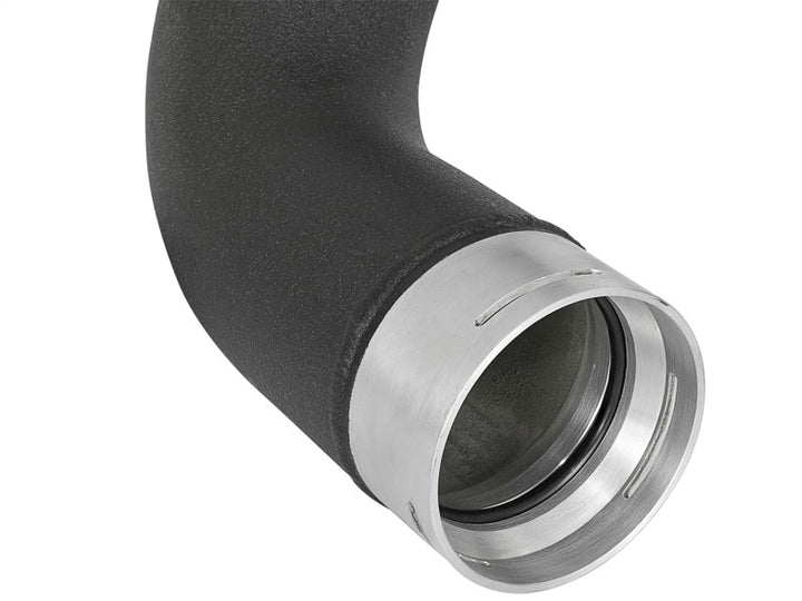 aFe BladeRunner 3in Black Intercooler Tube Cold Side 17-18 GM Diesel Trucks V8 6.6L (td) L5P - Bull Strap