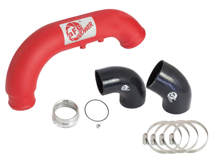 aFe BladeRunner 3in Red IC Tube Cold Side w/ Coupling & Clamp Kit 2016 GM Colorado/Canyon 2.8L - Bull Strap