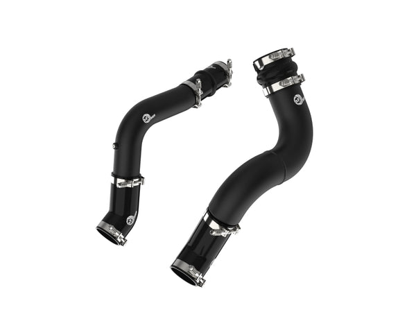 aFe BladeRunner Aluminum Hot and Cold Charge Pipe Kit Black RAM Diesel Trucks 19-23 L6-6.7L (td) - Bull Strap