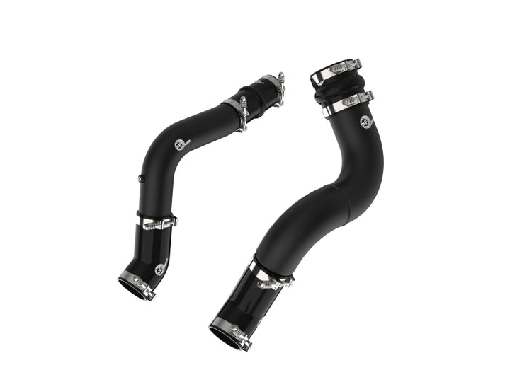 aFe BladeRunner Aluminum Hot and Cold Charge Pipe Kit Black RAM Diesel Trucks 19-23 L6-6.7L (td) - Bull Strap