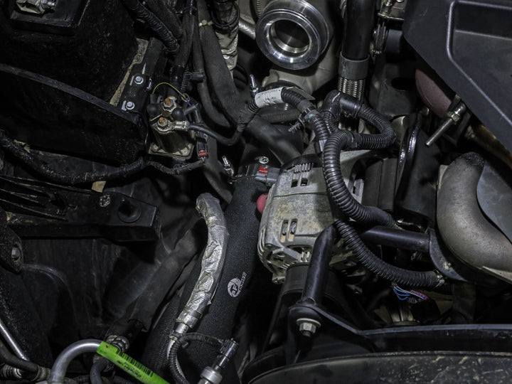 aFe BladeRunner Aluminum Hot and Cold Charge Pipe Kit Black RAM Diesel Trucks 19-23 L6-6.7L (td) - Bull Strap