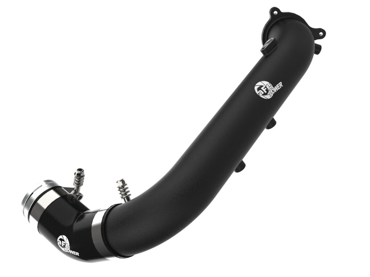 aFe BladeRunner Black 2-3/4in Aluminum Charge Pipe 2021 Toyota Supra GR (A90) I4-2.0L (t) B48 - Bull Strap