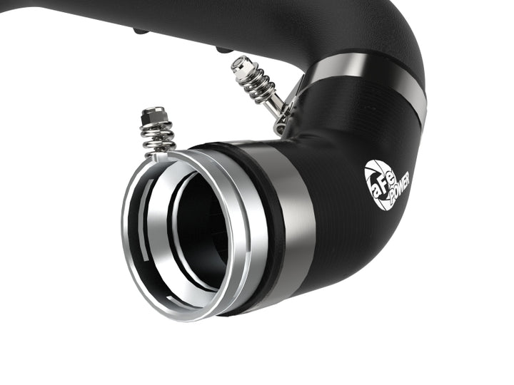 aFe BladeRunner Black 2-3/4in Aluminum Charge Pipe 2021 Toyota Supra GR (A90) I4-2.0L (t) B48 - Bull Strap